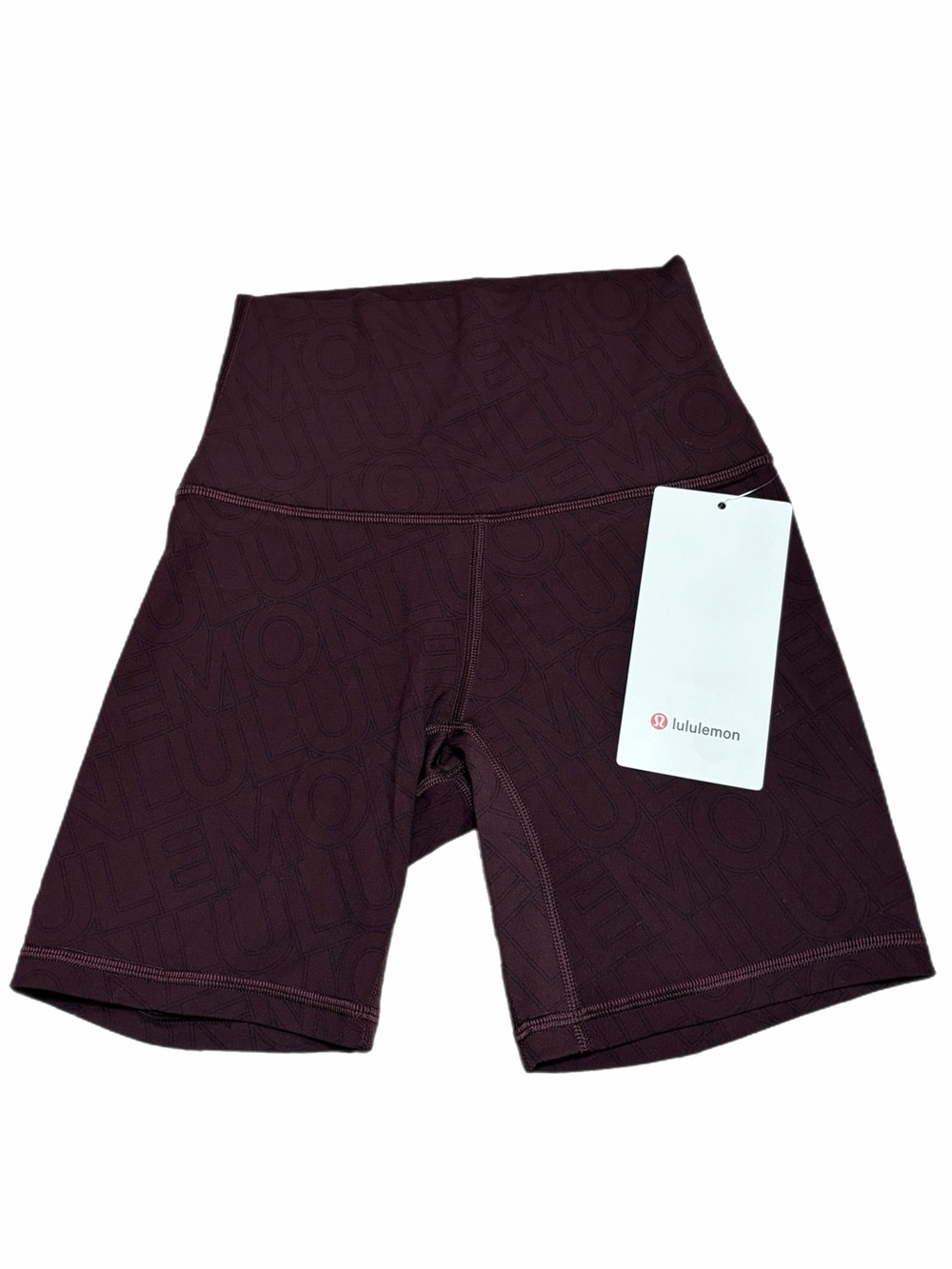 NWT Lululemon Align High-Rise Short 6" (Linear Wordmark Goodnight Plum Multi) 2